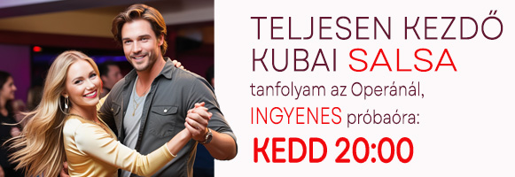 Teljesen kezdő kubai salsa tanfolyam kedd 20:00 hölgyválasz